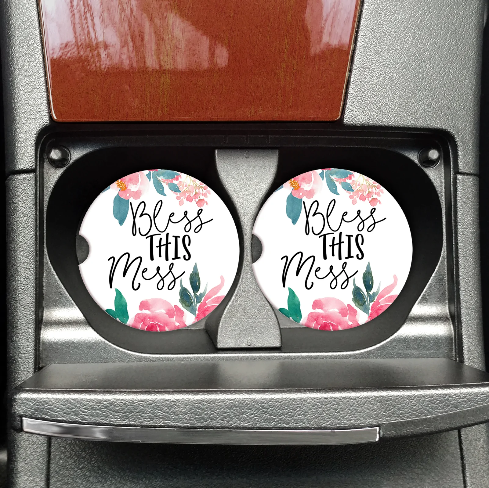 Bless This Mess Car Coasters On The Go