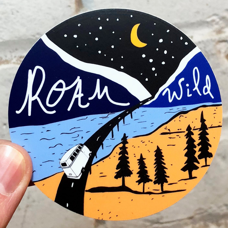 Roam Wild Adventure Sticker