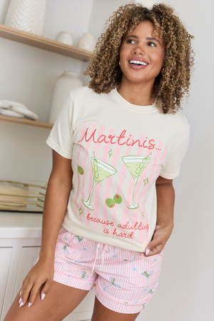 Adulting Is Hard Ivory Graphic Tee - STB Boutique