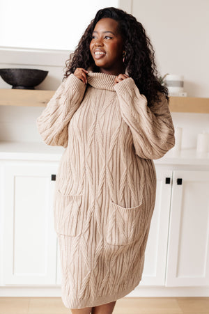 Bundled Beauty Turtleneck Sweater Dress (SM-3X)