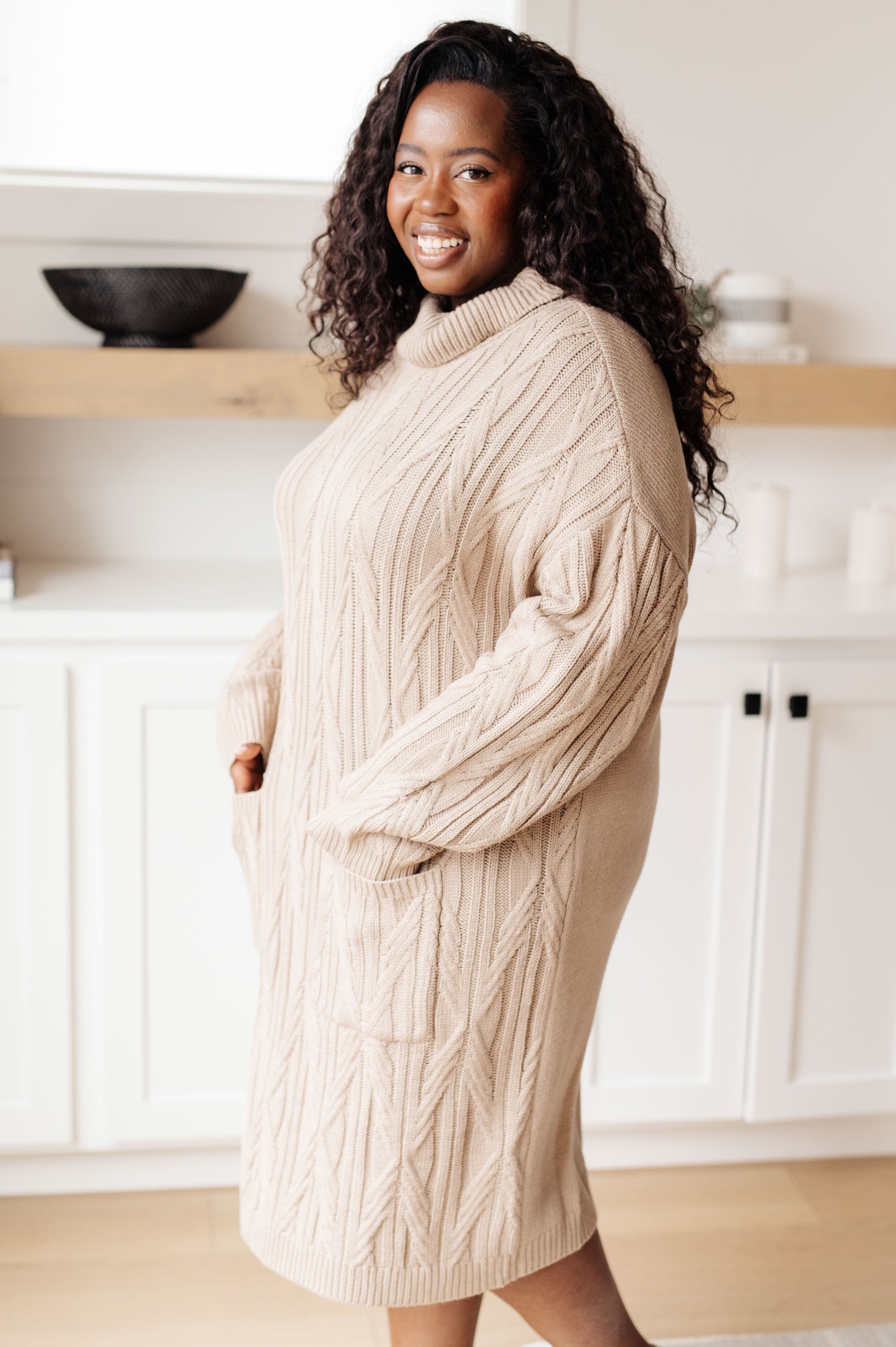 Bundled Beauty Turtleneck Sweater Dress (SM-3X)