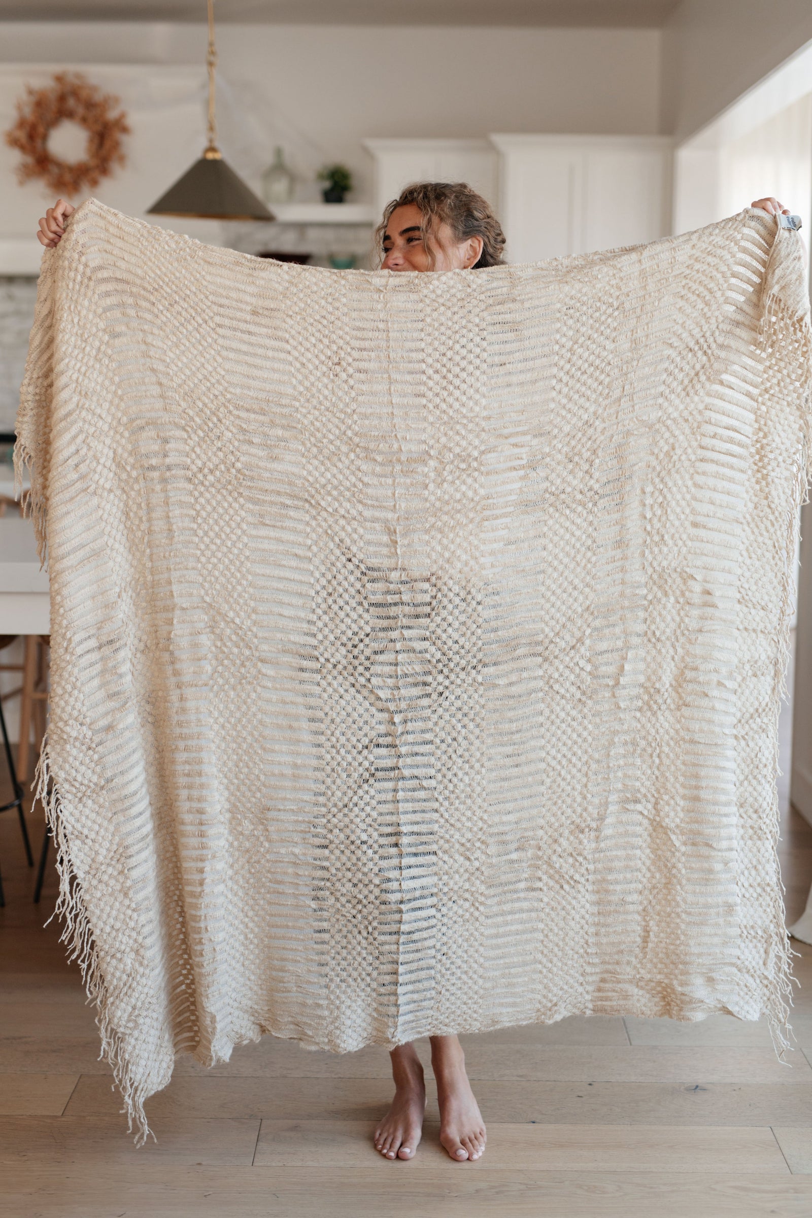 Graham Blanket Single Cuddle Size in Beige - STB Boutique