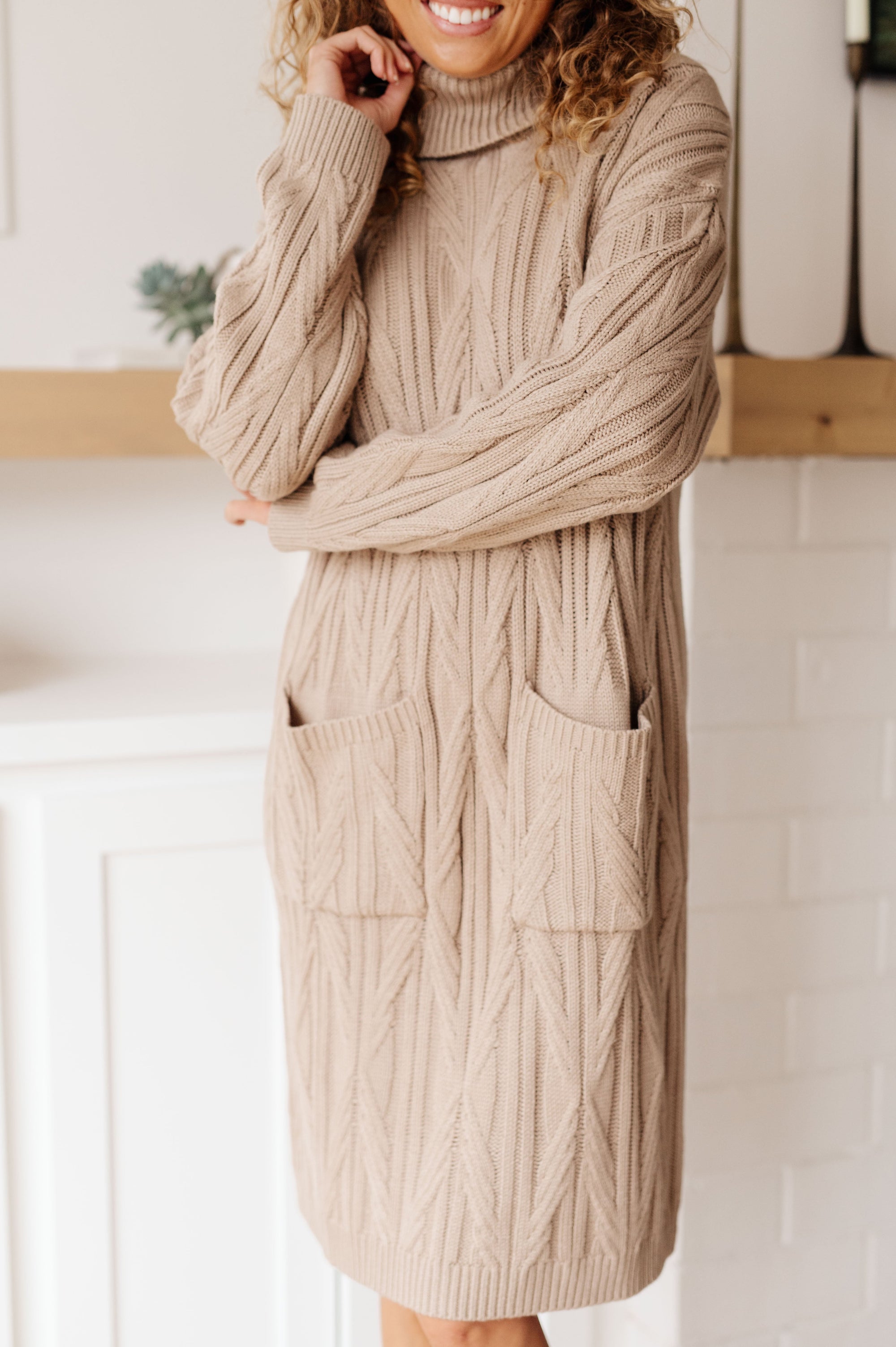 Bundled Beauty Turtleneck Sweater Dress (SM-3X)
