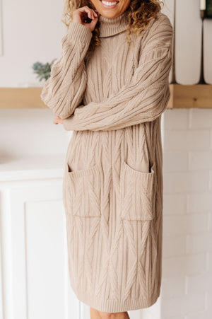 Bundled Beauty Turtleneck Sweater Dress (SM-3X)