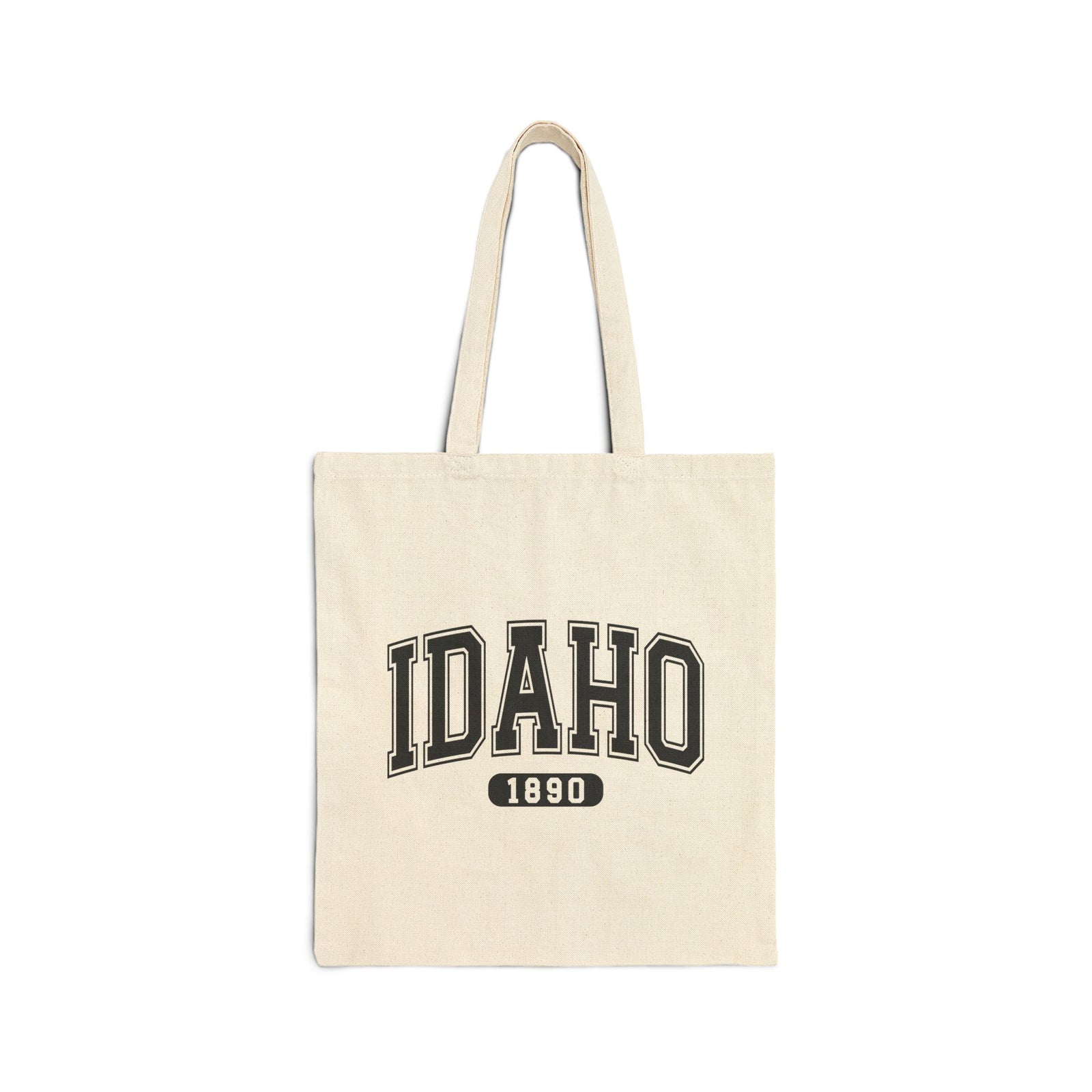 Idaho 1890 Logo Canvas Tote Bag - Natural