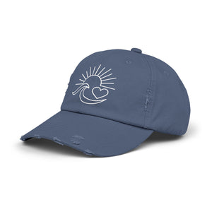 Sunrise Wave Heart Distressed Hat - 4 Colors