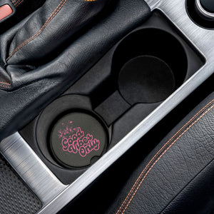 Good Vibes Only Car Coaster - Bk/Pk