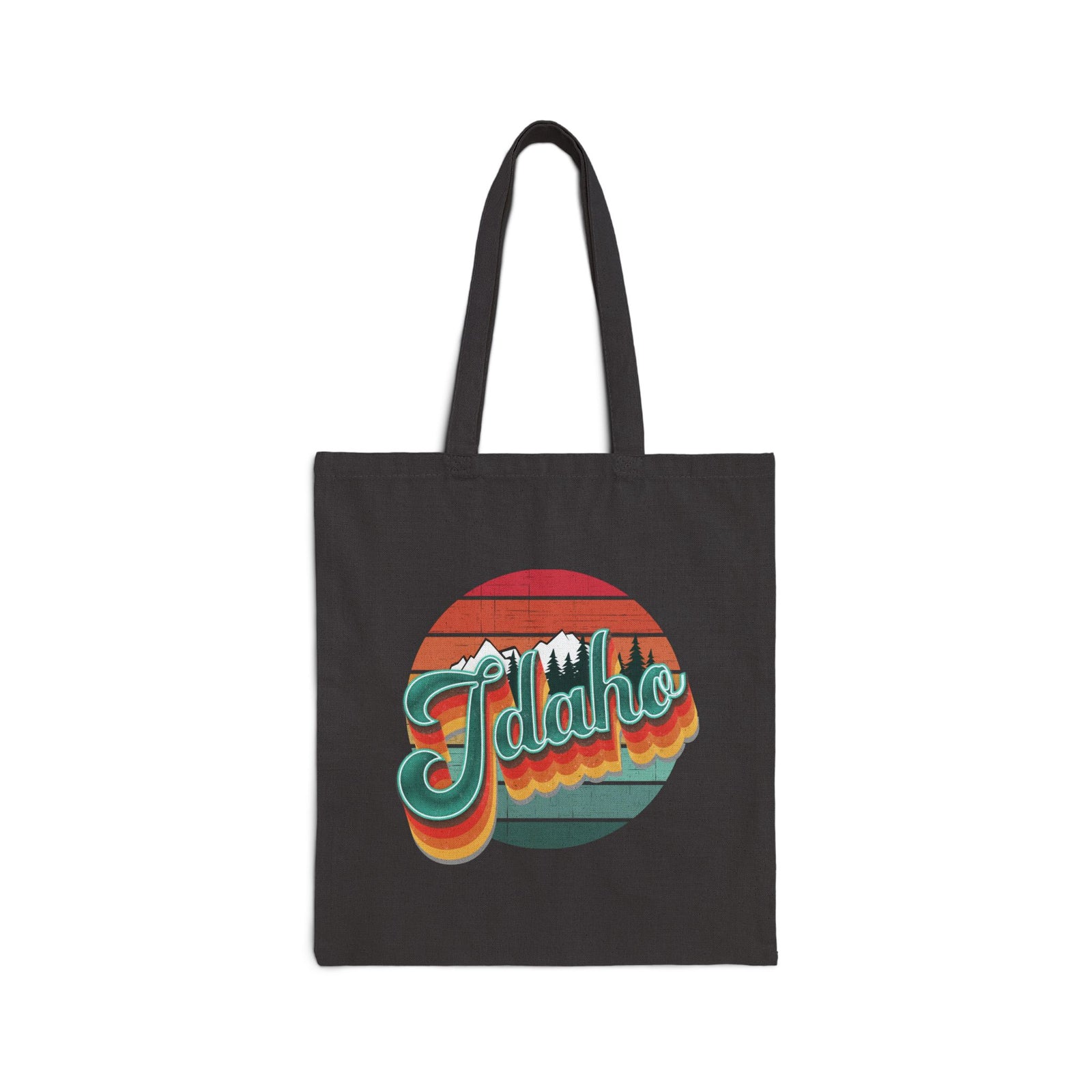 Retro Idaho Striped Canvas Tote Bag