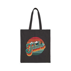 Retro Idaho Striped Canvas Tote Bag