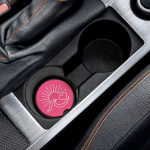 Ocean Has My Heart Car Coaster - Pink
