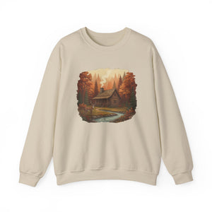 Retro Deer Cabin Crewneck Sweatshirt - 3 Colors