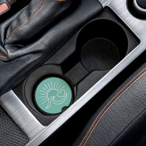 Ocean Has My Heart Car Coaster - Teal