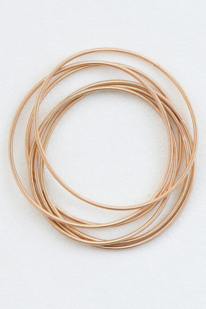 Gold Stretchy Guitar String Bracelet Set