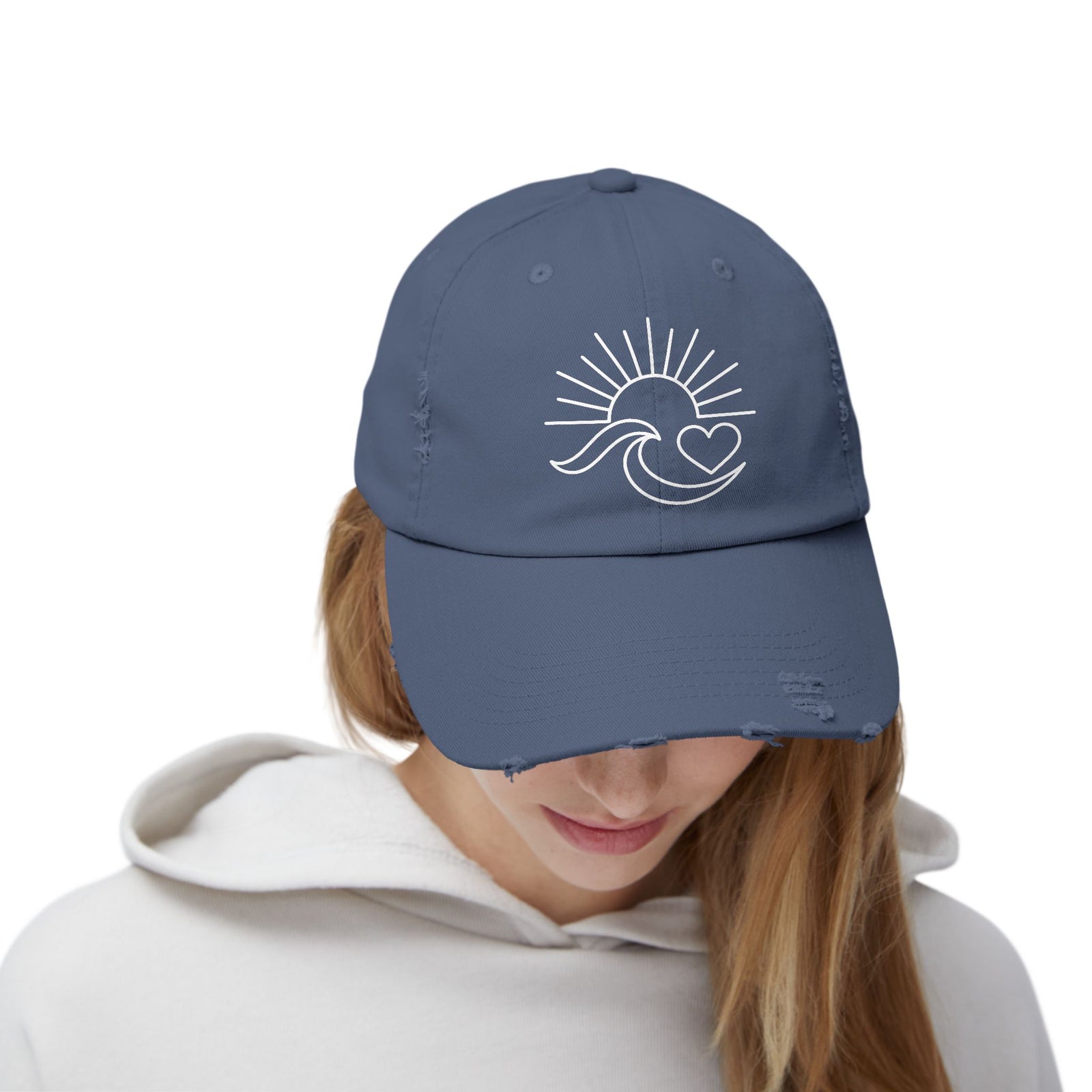 Ocean Has My Heart Distressed Hat - 4 Colors