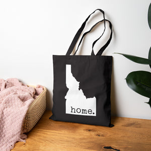 Idahome Tote Bag | State Pride Canvas Tote - Black