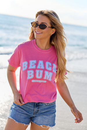 Beach Bum Pink Graphic Tee - STB Boutique