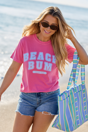 Beach Bum Pink Graphic Tee - STB Boutique