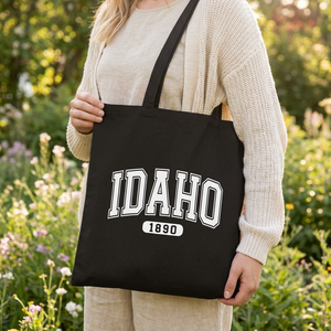 Idaho 1890 Logo Canvas Tote Bag - Black