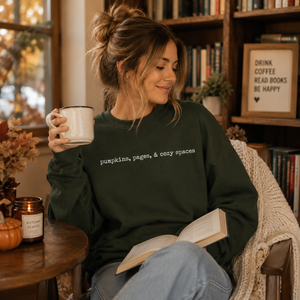 Pumpkins Pages & Cozy Spaces Crewneck Sweatshirt - 5 Colors