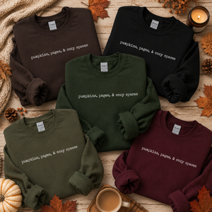 Pumpkins Pages & Cozy Spaces Crewneck Sweatshirt - 5 Colors
