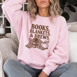 Books Blankets & Brews Crewneck Sweatshirt - 3 Colors