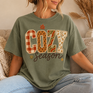 Cozy Season Pattern Tee - 2 Colors