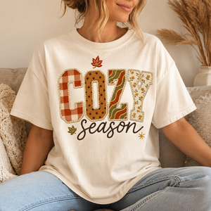 Cozy Season Pattern Tee - 2 Colors