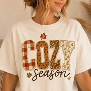 Cozy Season Pattern Tee - 2 Colors