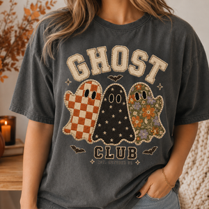 Ghost Club Shirt Faux Patch Tee - 3 Colors
