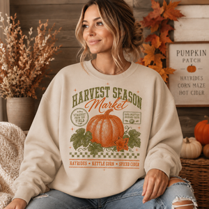 Harvest Season Market Crewneck Sweatshirt - 3 Colors