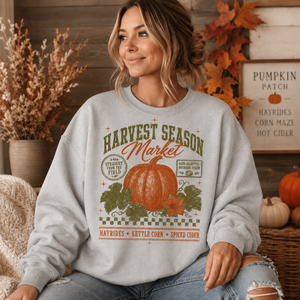 Harvest Season Market Crewneck Sweatshirt - 3 Colors