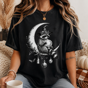 Witchy Raccoon Moon Tee - 2 Colors