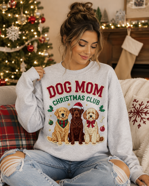 Dog Mom Christmas Club Crewneck Sweatshirt - 4 Colors