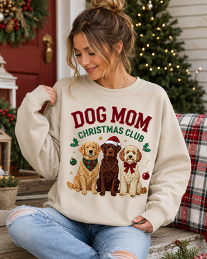 Dog Mom Christmas Club Crewneck Sweatshirt - 4 Colors