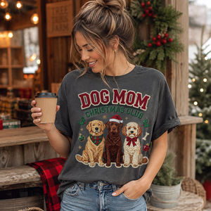 Dog Mom Christmas Club Tee - 4 Colors