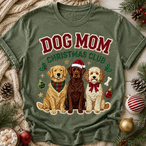 Dog Mom Christmas Club Tee - 4 Colors
