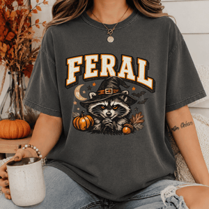 Feral Raccoon Halloween Tee  - 4 Colors