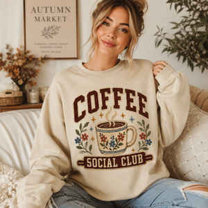 Coffee Social Club Crewneck Sweatshirt - 4 Colors