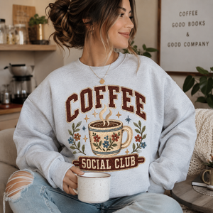 Coffee Social Club Crewneck Sweatshirt - 4 Colors