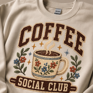 Coffee Social Club Crewneck Sweatshirt - 4 Colors