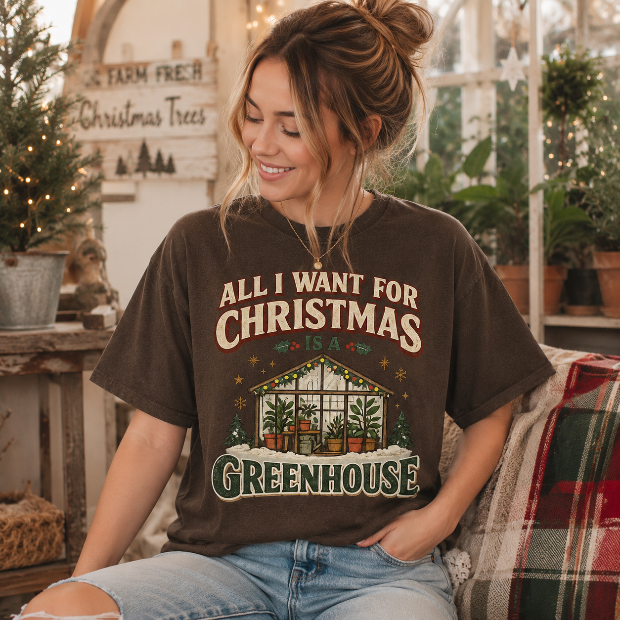 All I Want for Christmas Is a Greenhouse Tee - 4 Colors
