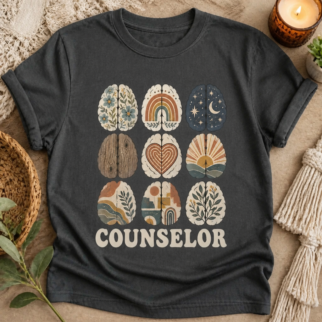 School Counselor Shirt, Boho Counselor Gift, Mental Health Counselor Tee, School Counselor Comfort Colors Tee, Guidance Counselor Gift