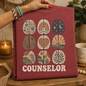 Boho School Counselor Tee - 4 Colors