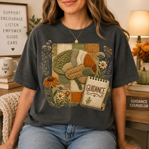School Counselor Faux Patch Tee - 4 Colors