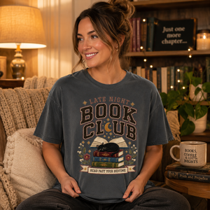 Late Night Book Club Tee - 6 Colors
