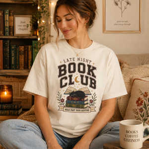 Late Night Book Club Tee - 6 Colors