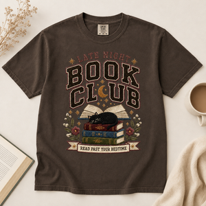 Late Night Book Club Tee - 6 Colors
