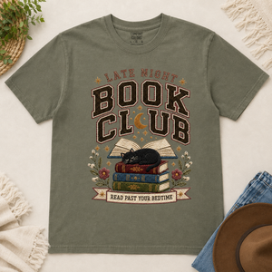 Late Night Book Club Tee - 6 Colors