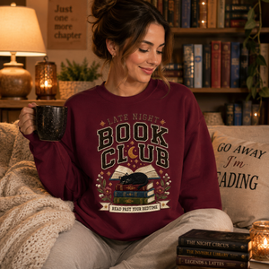 Late Night Book Club Crewneck Sweatshirt - 7 Colors