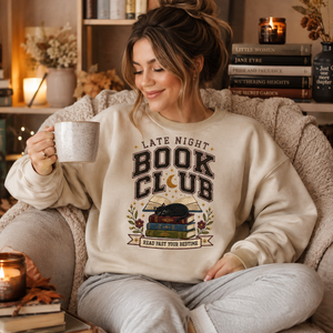 Late Night Book Club Crewneck Sweatshirt - 7 Colors